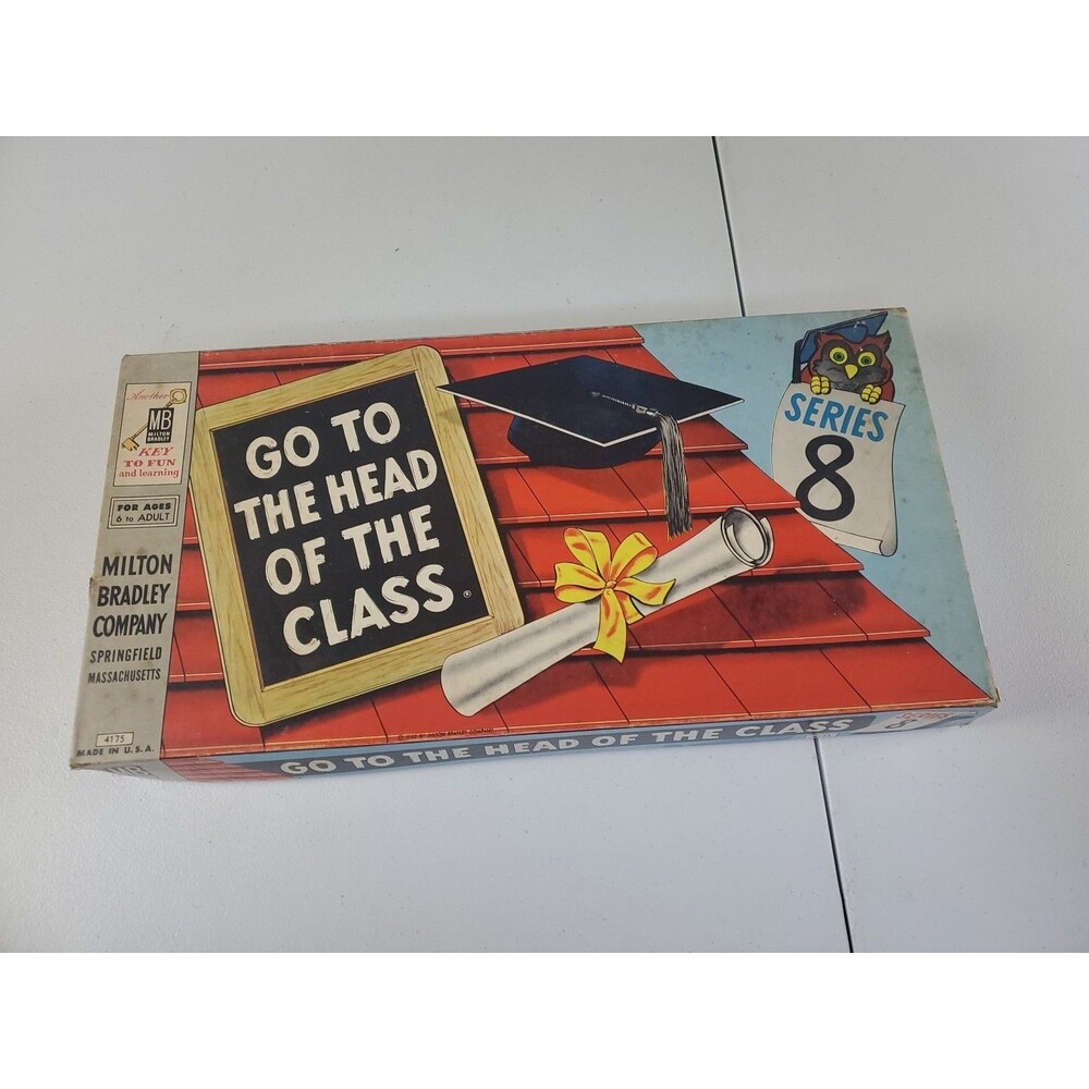 Vintage Board Game 1957 SERIES 8 GO TO THE HEAD OF THE CLASS Milton Bradley